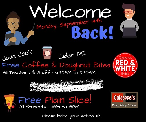 Welcome Back Teachers & Students!